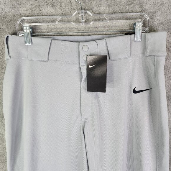 Mens Gray Nike Vapor Pro Baseball Pants 19" Inseam 100% Polyester Size L - Picture 4 of 14